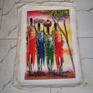 Masai knife painting