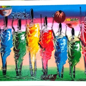 African traditional painting Maasai life and colorful painting Art