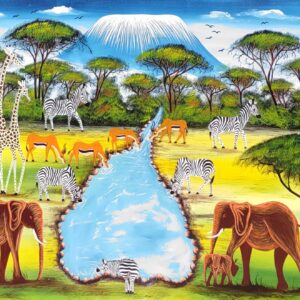 Safari Life by the waterhole (Kilimanjaro View)
